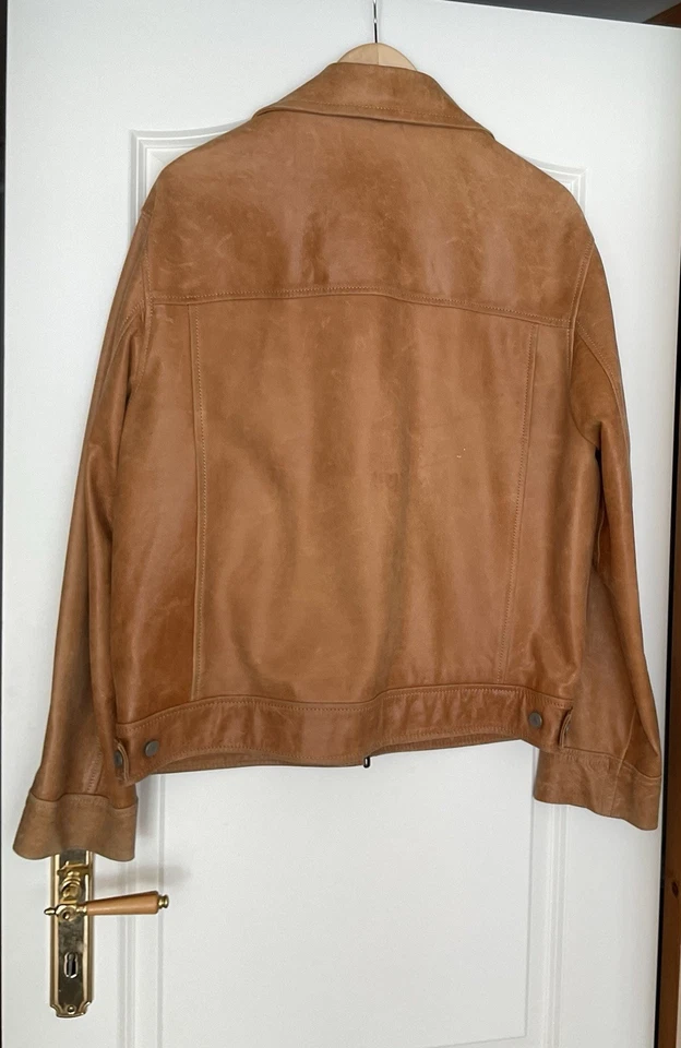 Offset Lederjacke Herren Cognac Braun￼Gr. 54 Echt Leder Top - Bild 2 von 4
