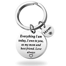 Gaoikerr Mother Day Keychain Mom Birthday Gifts from Daughter Stainless Steel