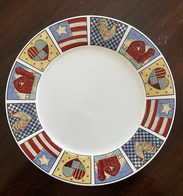 Libbey Tableware Dinner Plate   Linnet Tableware Quilt Pattern, Excellent Unused