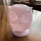 New ListingFenton  Lavender Glass Owl Candle  Decorative Fairy Lamp