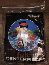 Titan Needlecraft 12" Felt Centerpiece Kit NEW Snowman Christmas Decor