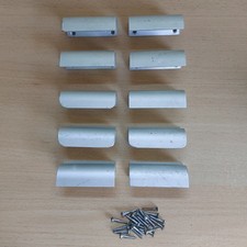 10 odzyskanych przemysłowych uchwytów i śrub 6cm aluminiowe uchwyty i śruby