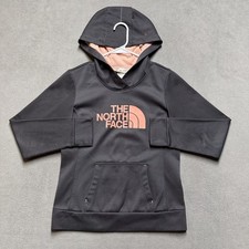 The North Face Hoodie Womens Small Gray/Pink Logo Sweatshirt Activewear GUC