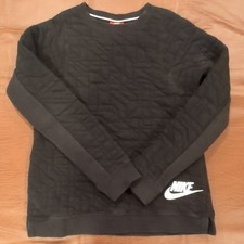 Nike Boys Black Crewneck Pullover Sweatshirt Long Sleeve Logo Size L