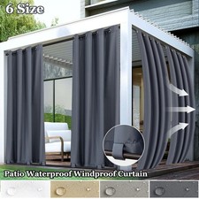 Outdoor Waterproof Windproof Curtains Extra Large Patio Pergola Curtain Drapes