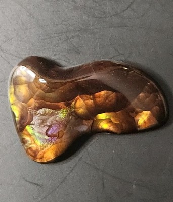 Vintage Mexican Fire Agate 13.35ct. Great Color. Purple, Yellow, Green, Red