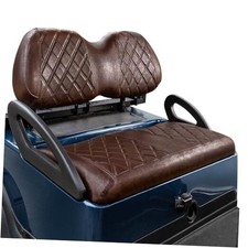 Golf Cart Diamond Seat Covers Kit, Fit for Club Car Brown and Red 8460
