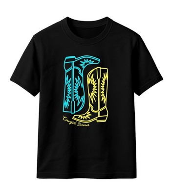 Cowgirl Shirt: Neon Boots Country Tee T-Shirt Unisex Shirt