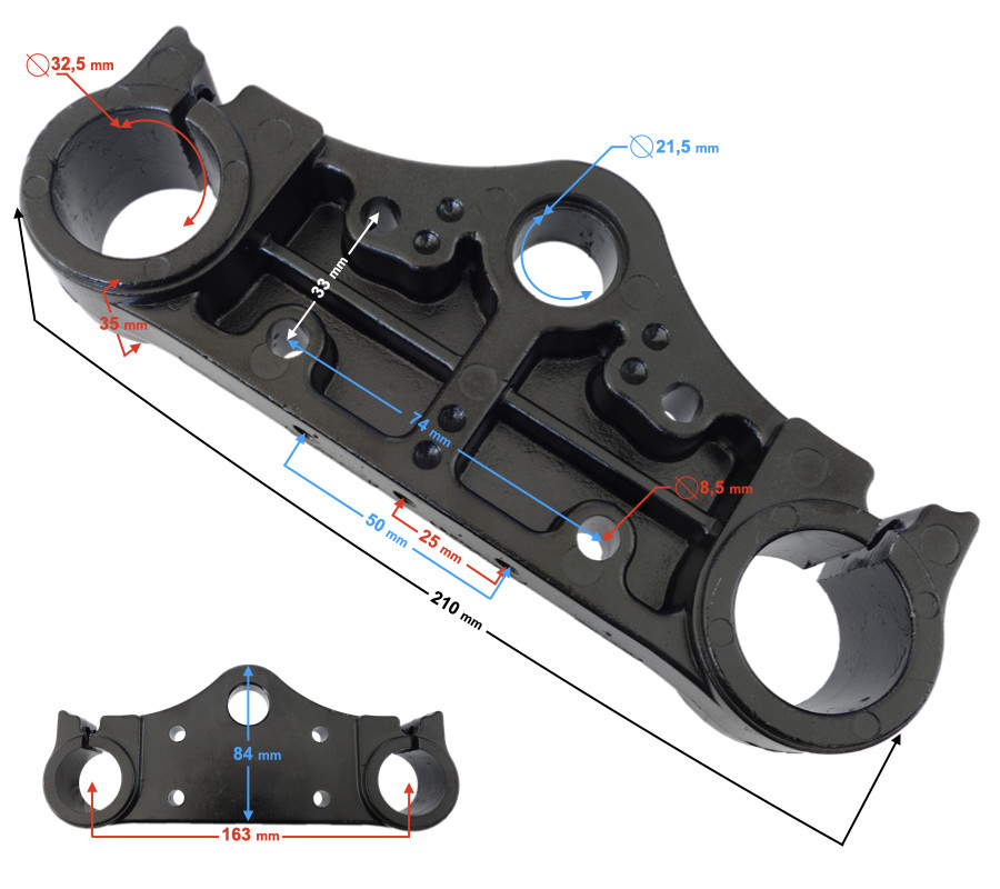 Tablette suspension avant CRF50 finition noire haute durabilité