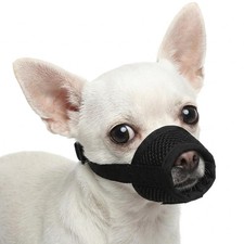 Dog Muzzle for Small Dogs, Soft Mesh XXS Snout 4"-5" , Black