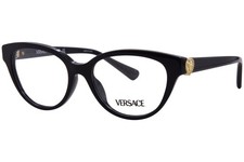 Versace VK3004 GB1 Eyeglasses Youth Kids Girl's Black Full Rim Oval Shape 48mm