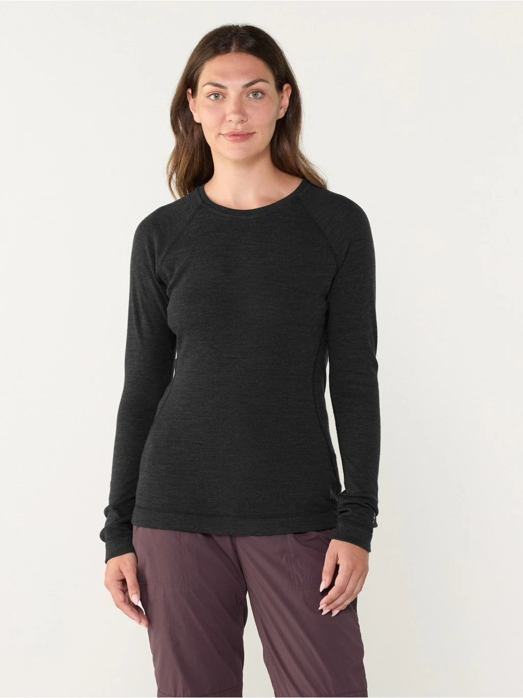 Smartwool Classic Thermal Merino Crew Base Layer Charcoal Heather Women's Sz XL
