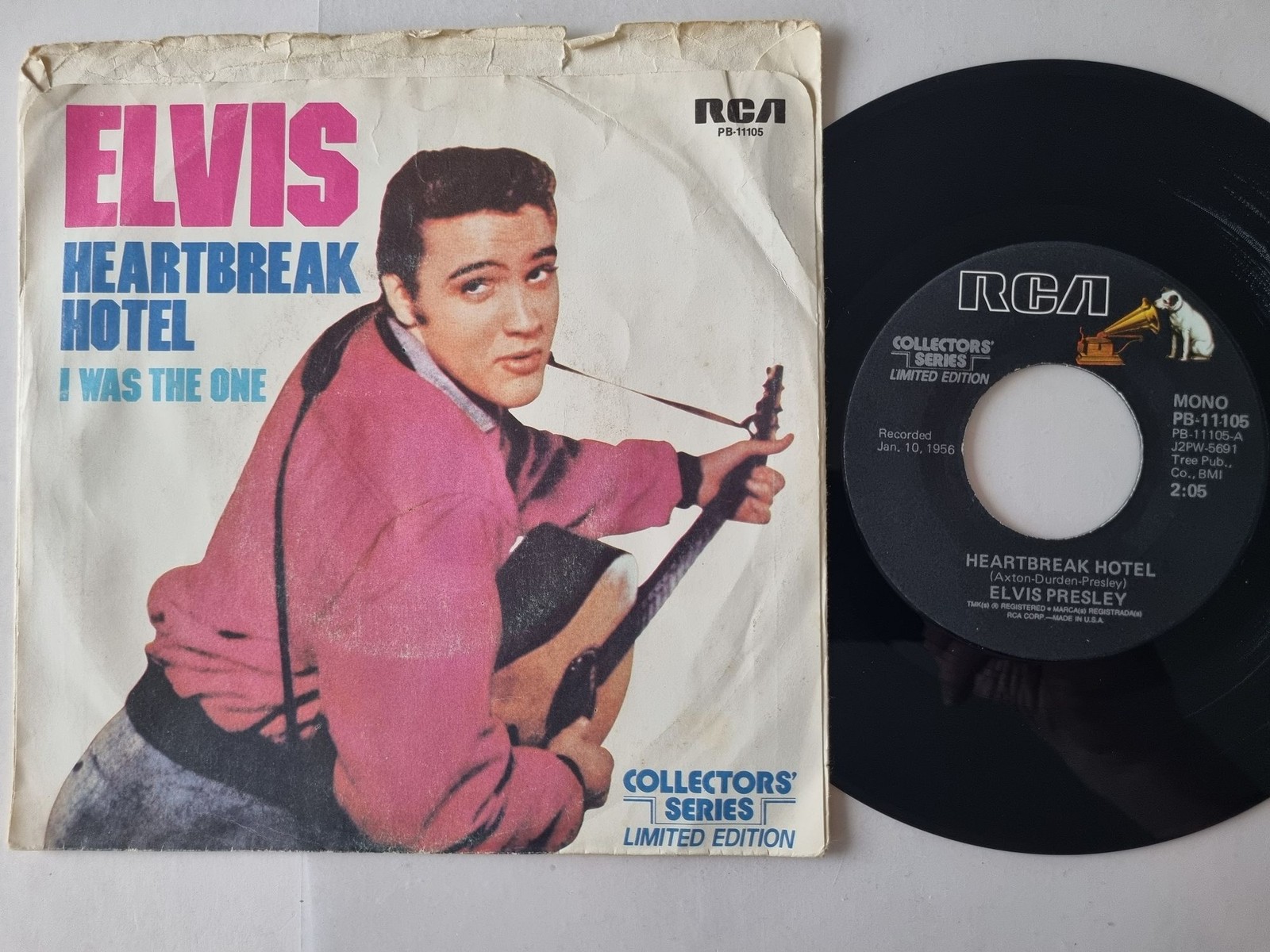 Elvis Presley - Heartbreak Hotel / I Was The One 7'' Vinyl US