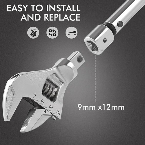 HVAC Torque Wrench Adjustable High Accuracy Quick Change Head Precision Tool New - Picture 5 of 22