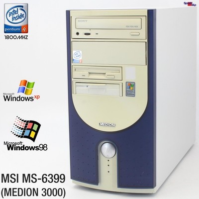 MSI MS-6399 MEDION 3000 COMPUTER PC PARALLEL WINDOWS 98 NVIDIA RINA TNT GAME OLD