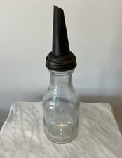Antique Motor Oil Glass Bottle 700 Mass Seal 1 Quart 1926 The Master Spout Euc Antique Motor Oil Glass Bottle 700 Mass Seal 1 Quart 1926 The Master Spout Euc