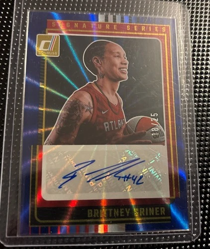 2025 Donruss WNBA Brittney Griner Auto Card Blue Refractor Signature Series /25
