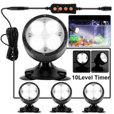 UK Plug Submersible LED Underwater Pond Lights Dimmable Aquarium Spotlights Lamp