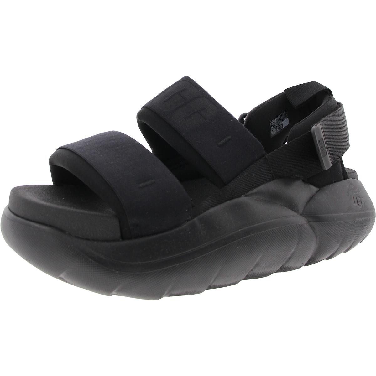 Женские черные однотонные босоножки Ugg на плоской подошве 9.5 Medium (B,M) BHFO 3563