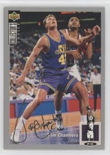 1994 Upper Deck Collector's Choice Silver Foil Signature Tom Chambers #342 0q1p