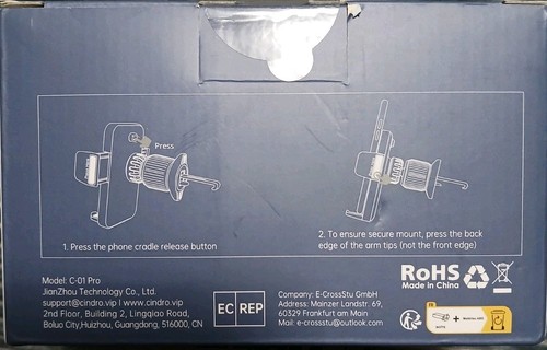 Cindro Car Phone Mount MOUNTING: Car Vent Clip - Zdjęcie 2 z 5