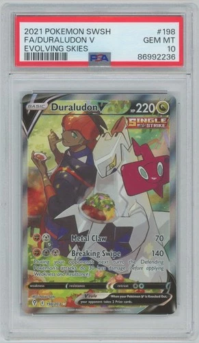 2021 Pokémon SWSH Evolving Skies Duraludon V #198 – PSA 10 GEM MINT