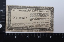 CHOWCHILLA BREAD FLAG SAVINGS COUPON PATRIOTIC CAMPFIRE GIRLS BOY SCOUTS