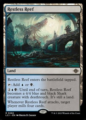 1x Restless Reef - Foil MTG - The Lost Caverns of Ixalan - Light Play