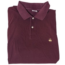 Brooks Brothers 346 Polo Shirt XL Burgundy Original Fit Cotton Short Sleeve