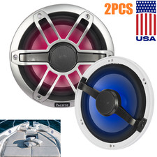 1 Pair 6-1/2" 2-Way Marine12V RGB LED Lighting 150W Boat Speakers Audio Systems