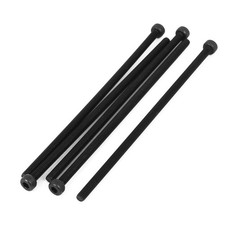 5pcs M4x110mm Vollgewinde Innensechskant Rändel Kopf Kappe Schraube Schwarz