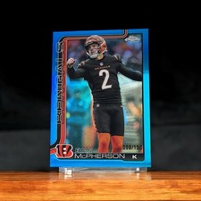 EVAN MCPHERSON 2025 TOPPS CHROME BLUE REFRACTOR BENGALS #64 /150 🔥🔥