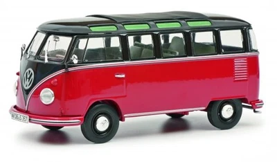 1/32 Schuco VW T1 b Samba schwarz/rot 450785700 - Bild 1 von 2
