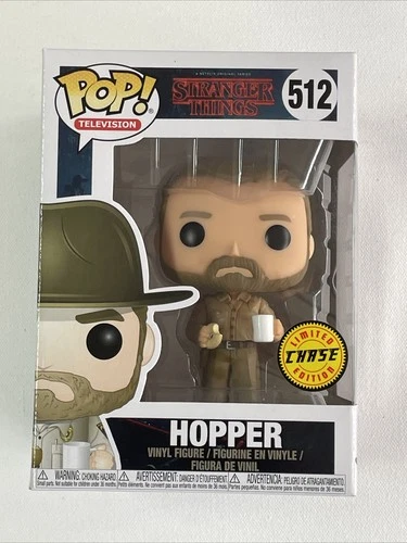 Chase Variant Limited Edition Funko POP Television Stranger Things Hopper 512 R1
