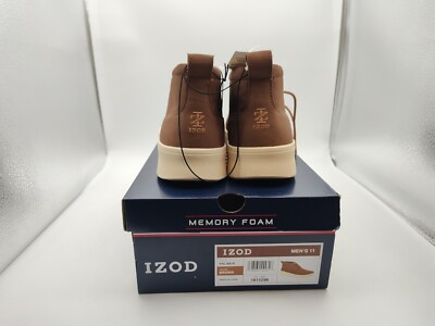 IZOD-Men's PALMER-Memory Foam/Lightweight-Chukka Boot-BROWN-Size
