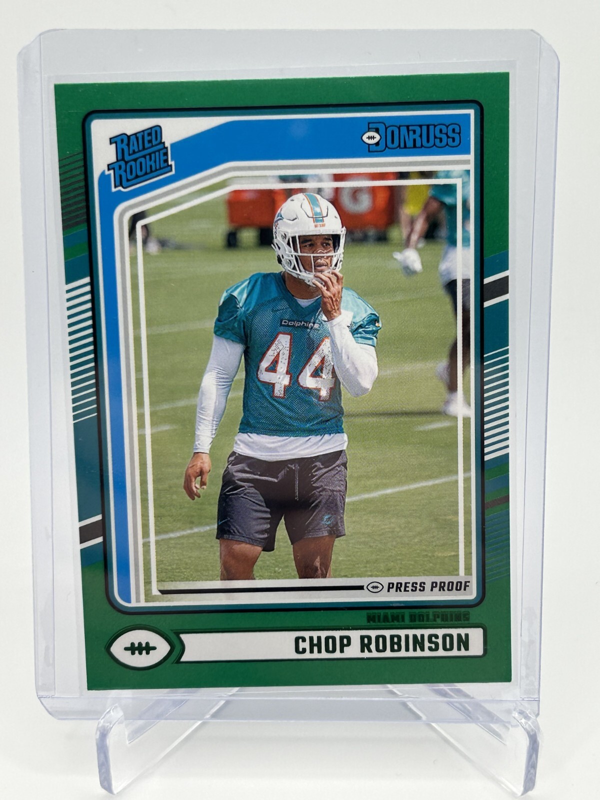 2024 Donruss Chop Robinson Rated Rookie Auto Green Press Proof #351
