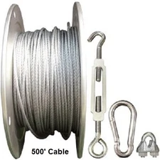 Batting Cage Cable Kit Indoor Installation Hardware Extra Long