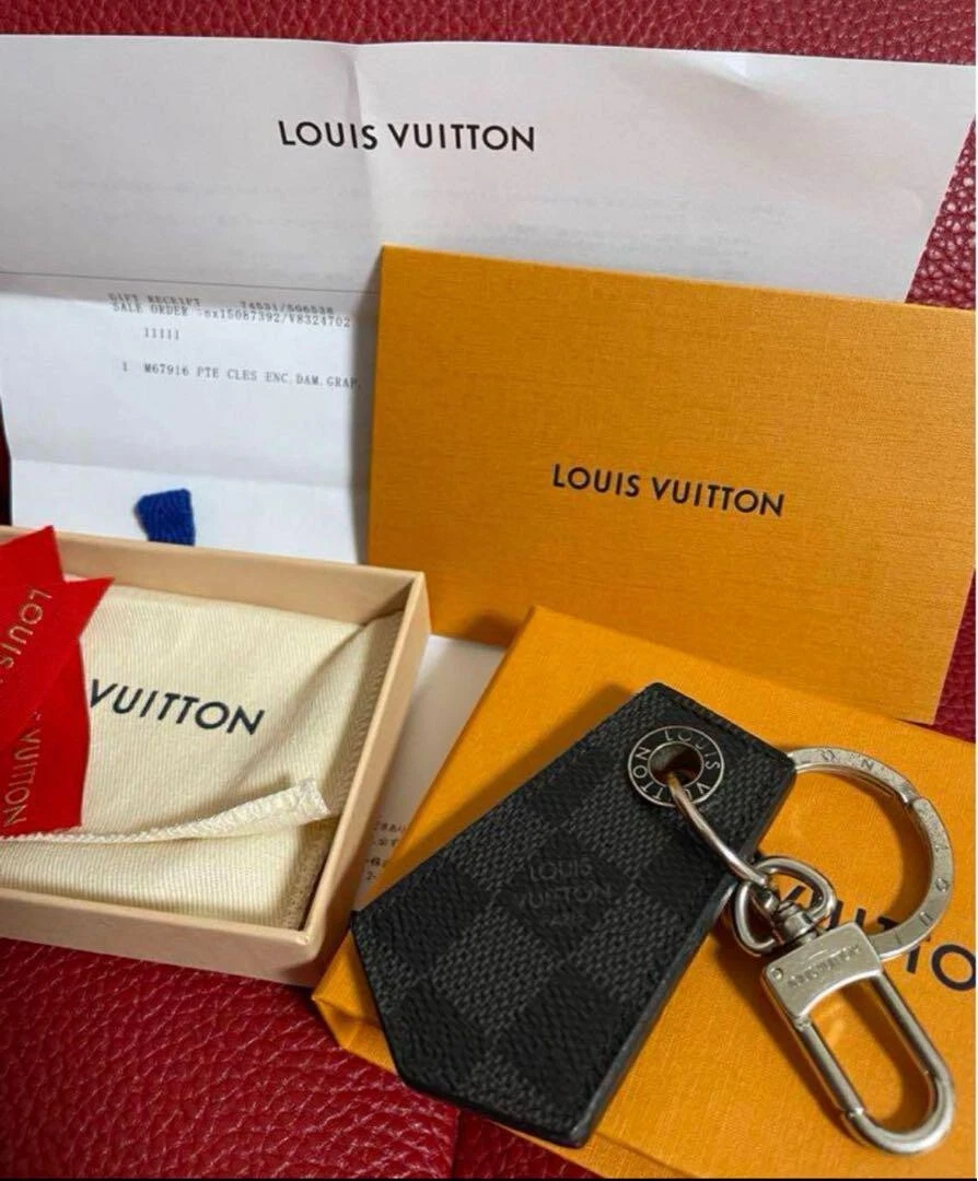 Louis Vuitton Damier Enchape Key Holder M67916 Graphite Anchappe