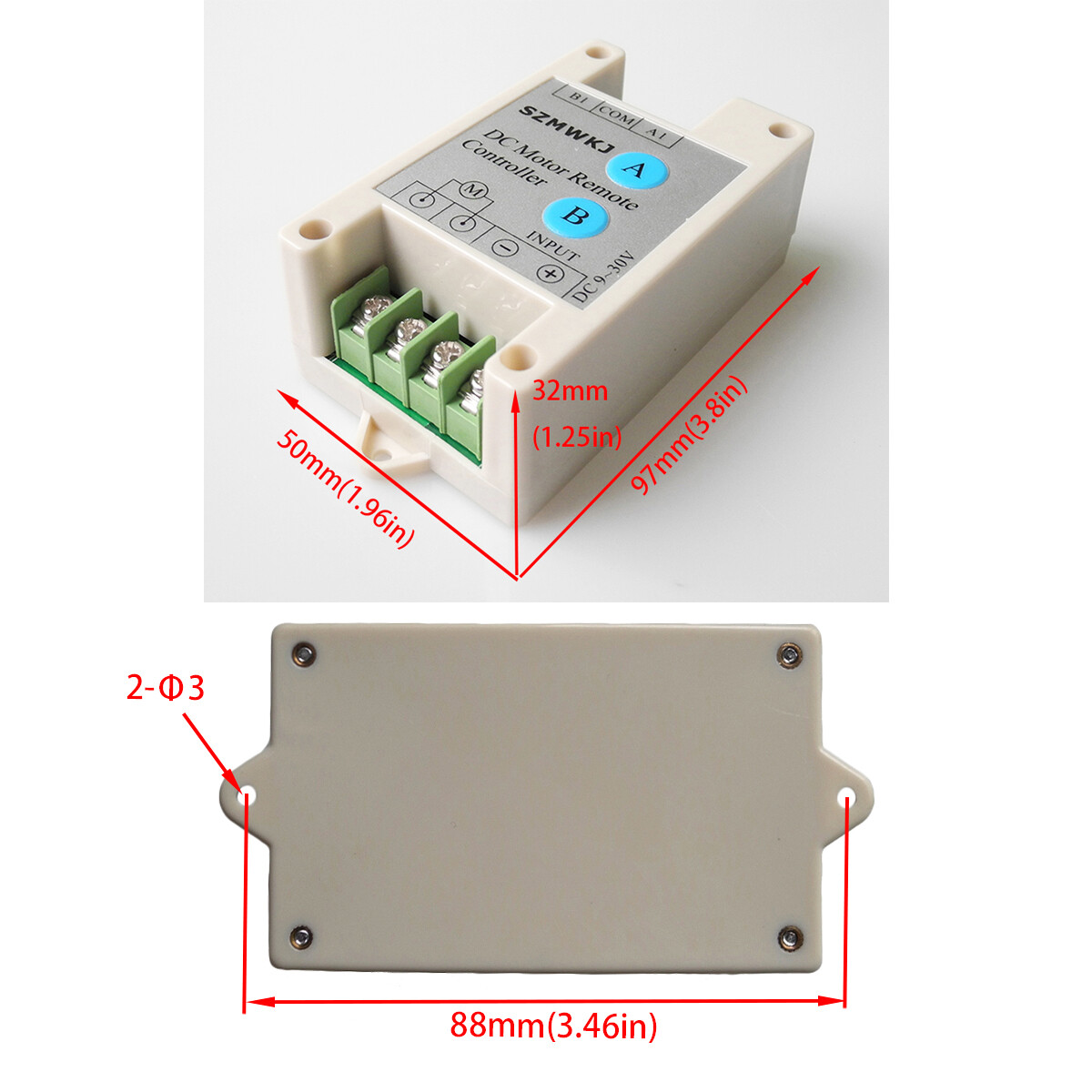 DC 8V-36V Motor Remote Control Switch – 433Mhz Forward/Reverse Relay For Linear Actuators (Momentary Mode, 10A Max)