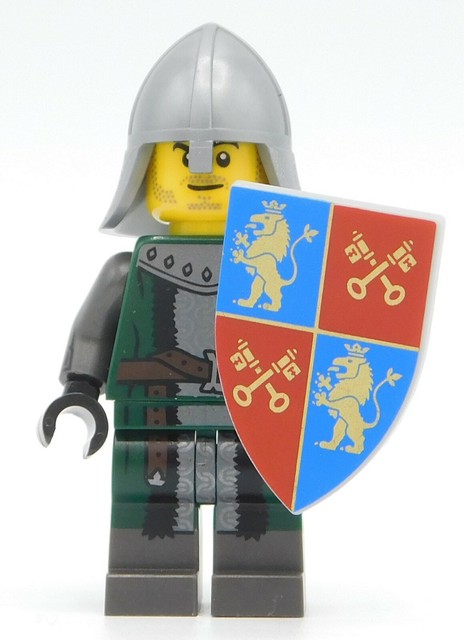 Lego Minifigure Knight castle with Lion shield | eBay