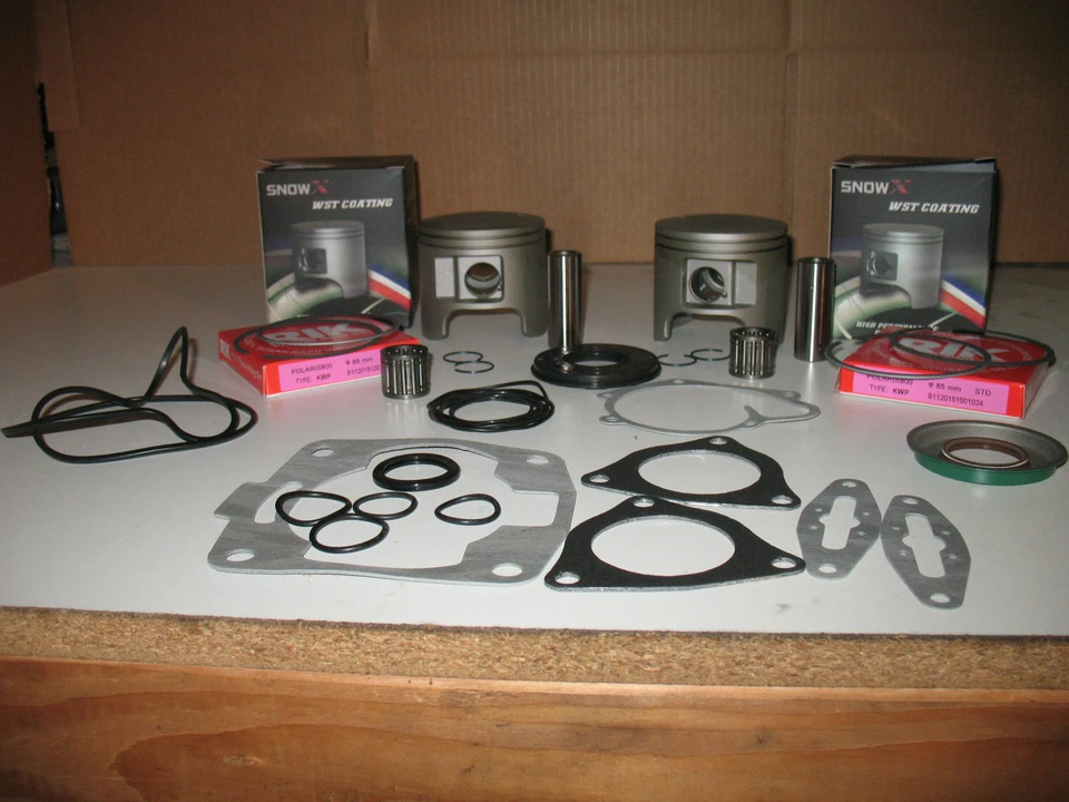 KIT JUNTA COMPLETA POLARIS 800 PISTONES 2000-2005 00-05 RMK XC SELLOS DE ACEITE Foto 2 de 3