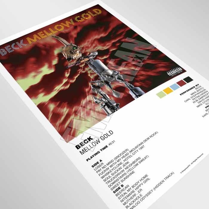 Beck Mellow Gold 1994 Vinyl Record LP Album Concept Poster Wall