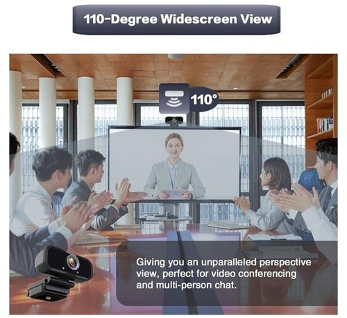 Webcam 1080P with Microphone Full HD Web camera 2MP Fixed Focus Computer Camera - Picture 2 of 4