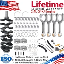 Engine Rebuild Kit Crankshaft & Timing Chain For Hyundai Santa Kia Optima 2.4L