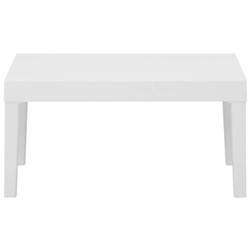 4 Piece Garden Lounge Set with Cushions Plastic White - Picture 5 of 13