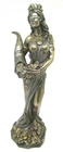 Goddess Of Wealth Tyche Lady Luck Fortuna Veronese Statue Bronze Finish 7.3"