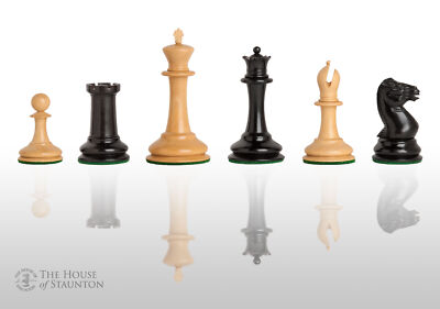 The Harrwitz Luxury Chess Set - Pieces Only - 3.5'' King - Genuine Ebony