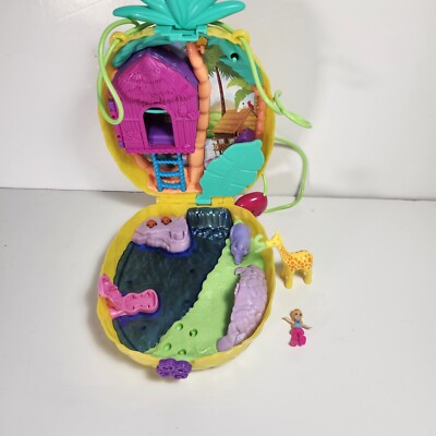 Polly Pocket Tropicool Pineapple Wearable Purse Compact Toy Playset 2019 Mattel