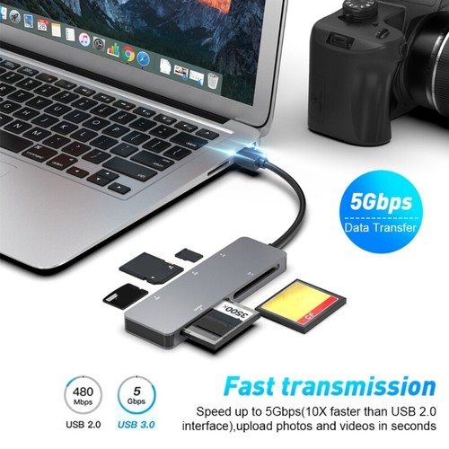 Aluminum Alloy TypeC3.0 Card Reader for CFast CF XD SDTF with Enhanceds Data - Photo 2/8