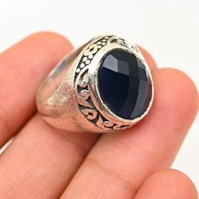 Black Onyx Men's Ring 925 Sterling Silver Statement Handmade Ring, All Size M775